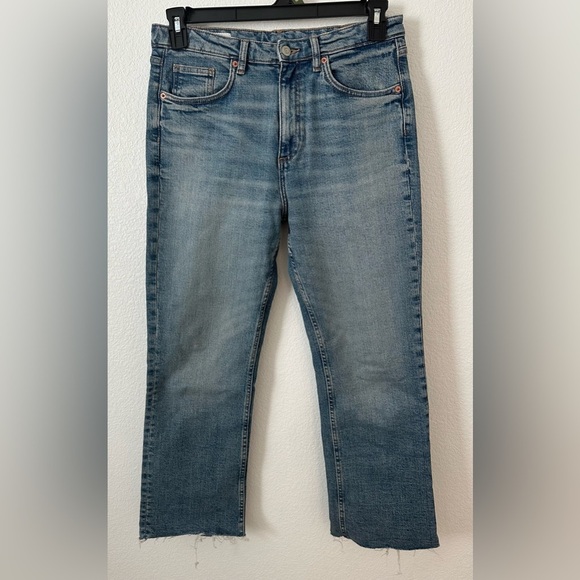 ZARA Size 10 High Waisted Straight Leg Jeans - Picture 1 of 6